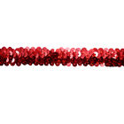 Équilibre perlé rouge de ruban de paillette de bout droit de GZ003 OEKO