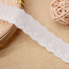 la broderie de coton de polyester de 2.5cm lacent le tissu pour des vêtements