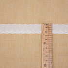 la broderie de coton de polyester de 2.5cm lacent le tissu pour des vêtements