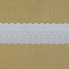la dentelle blanche de polyester de 9cm a brodé le tissu pour la robe