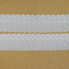 la dentelle blanche de polyester de 9cm a brodé le tissu pour la robe