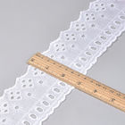 Équilibre creux adapté aux besoins du client de dentelle de broderie de coton de 7.5cm